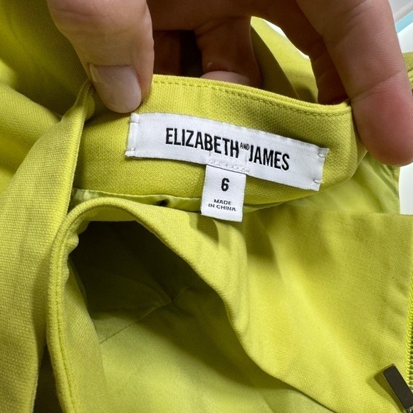 Elizabeth and James Green and Yellow Halter Mini Dress - Picture 5 of 7
